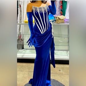 Heiress Royal Blue Corset Gown (M)